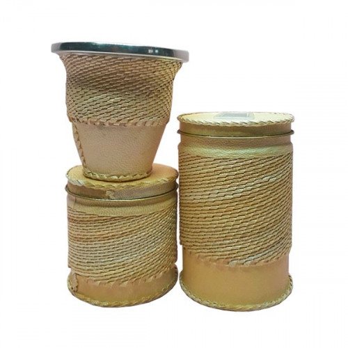 Woven Cans & Gourd Set