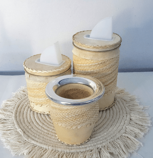 Woven Cans & Gourd Set
