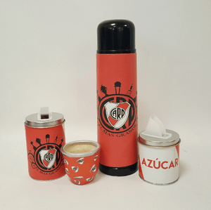Glass Gourd, Thermos & 2 Cans Set